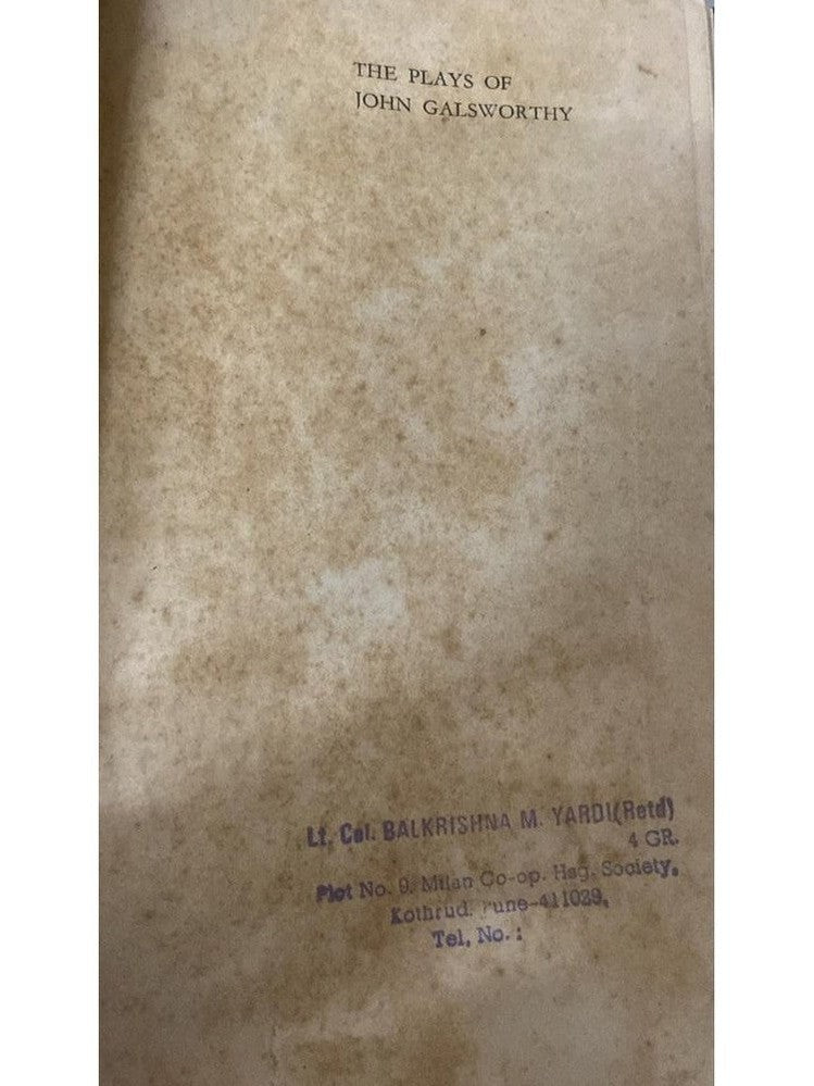 The Plays of John Glasworthy (Hard Bound Book)