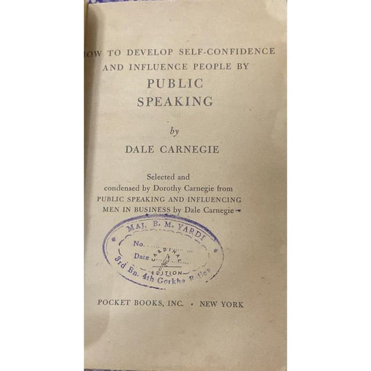 How to Develop Self Confidence and Influence People By Public Speaking By Dale Carnegie