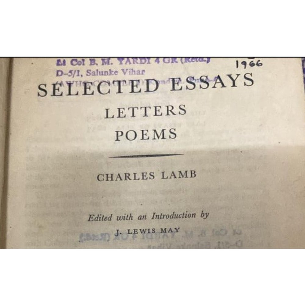 Selected Essays Letters Poems By Charles Lamb