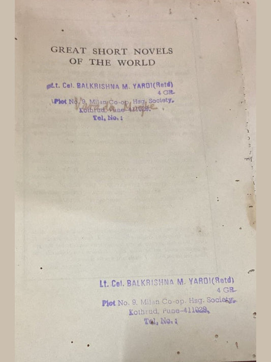 Great Short Novels of the World by Barrett Clark