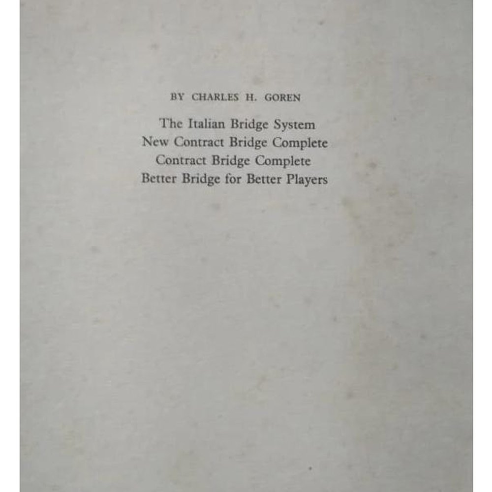 The Italian Bridge System Hardcover &ndash; 1958 by Charles Goren (Author)  Half Price Books India Books inspire-bookspace.myshopify.com Half Price Books India