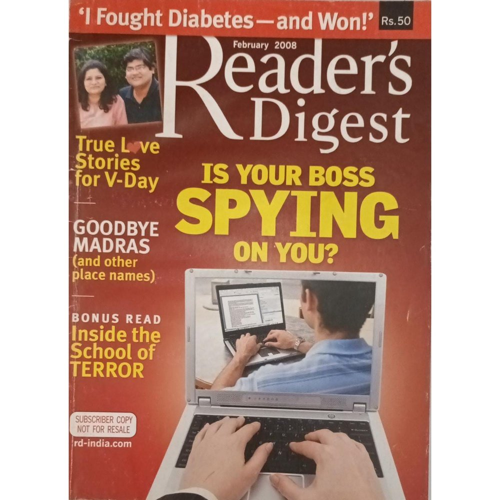 Reader's Digest February 2008  Inspire Bookspace Print Books inspire-bookspace.myshopify.com Half Price Books India