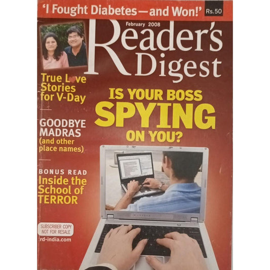 Reader's Digest February 2008  Inspire Bookspace Print Books inspire-bookspace.myshopify.com Half Price Books India